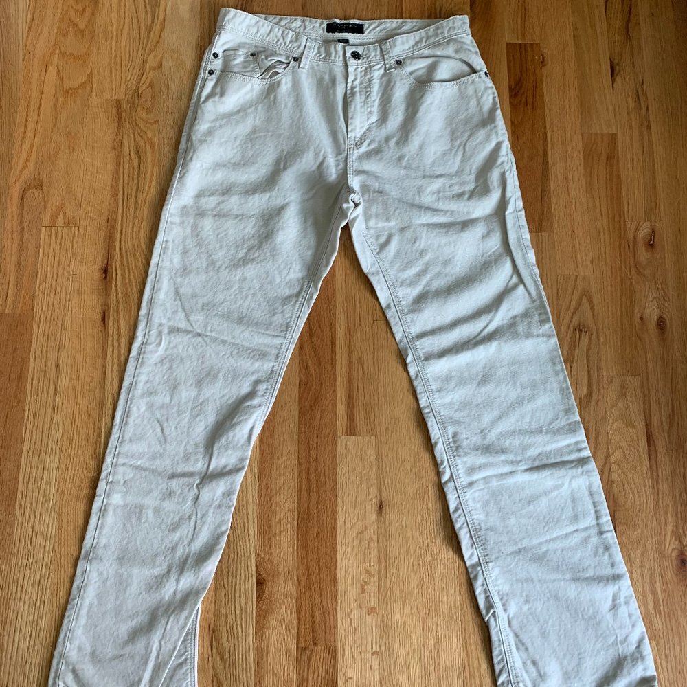 Like NEW Banana Republic Cream Linen Pants 33/32